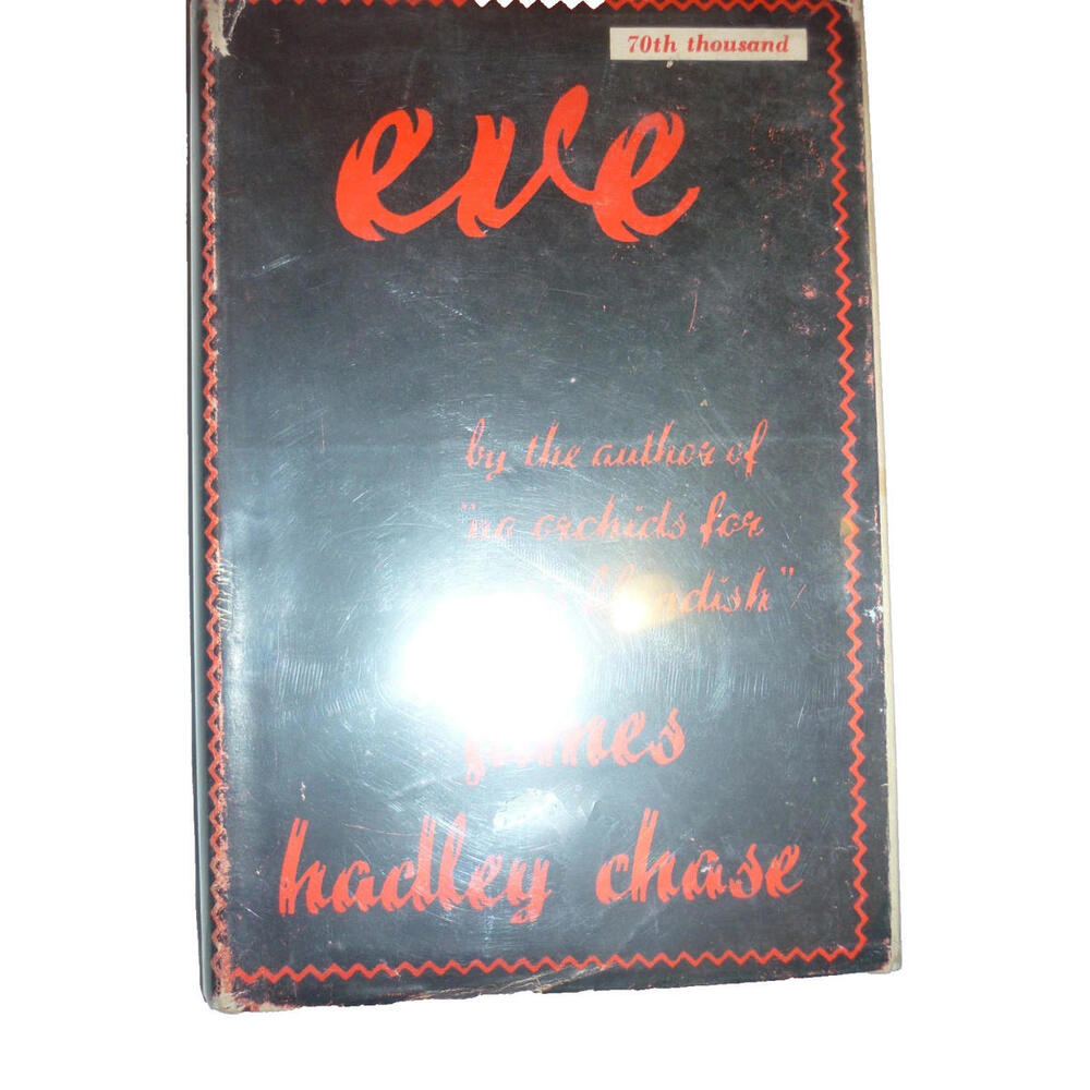 Eve James Hadley Chase 1953 Jarrolds London Hardcover DJ Noir Thriller Book Vtg